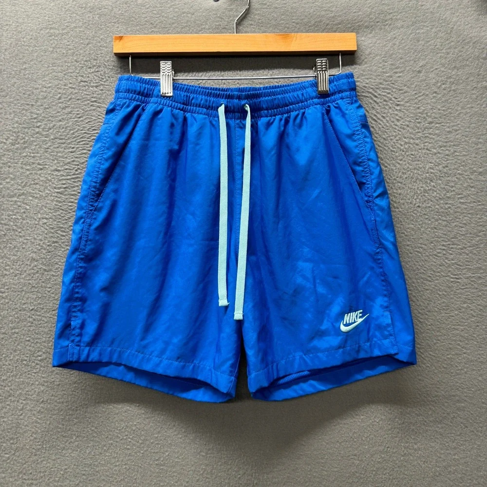 Nike Sportswear Shorts Mens Small Woven Flow Signal Blue Athletic Mesh Lined